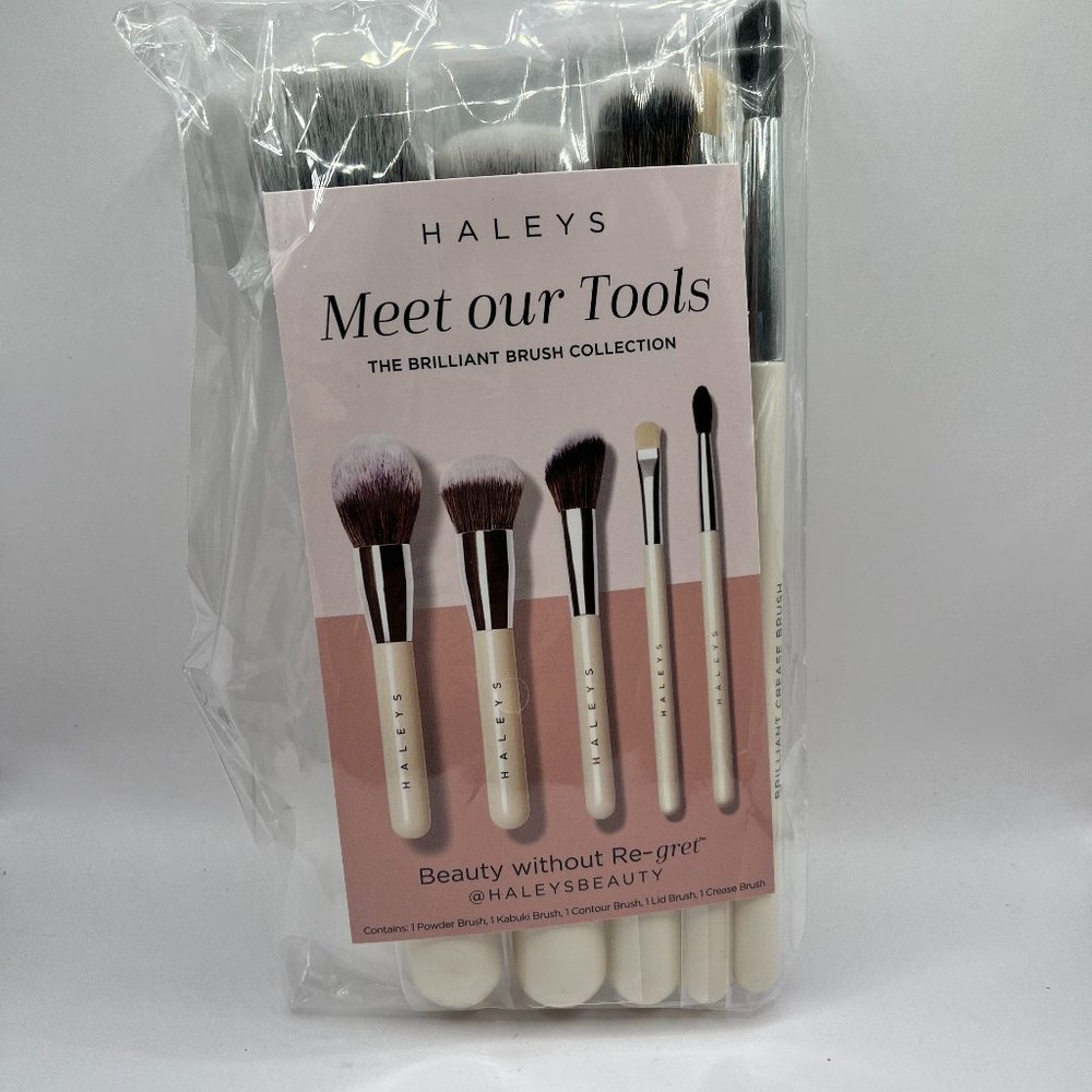 Haleys Brilliant Collection Makeup Brushes 5 Piece Set - New and Sealed